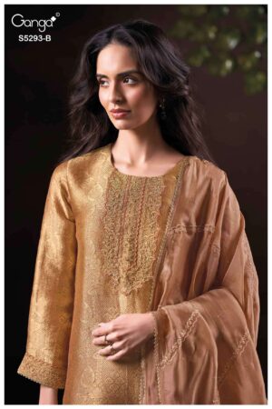 My Fashion Road Ganga Fashion Sairya Designer Jacquard Suit | 5293-B