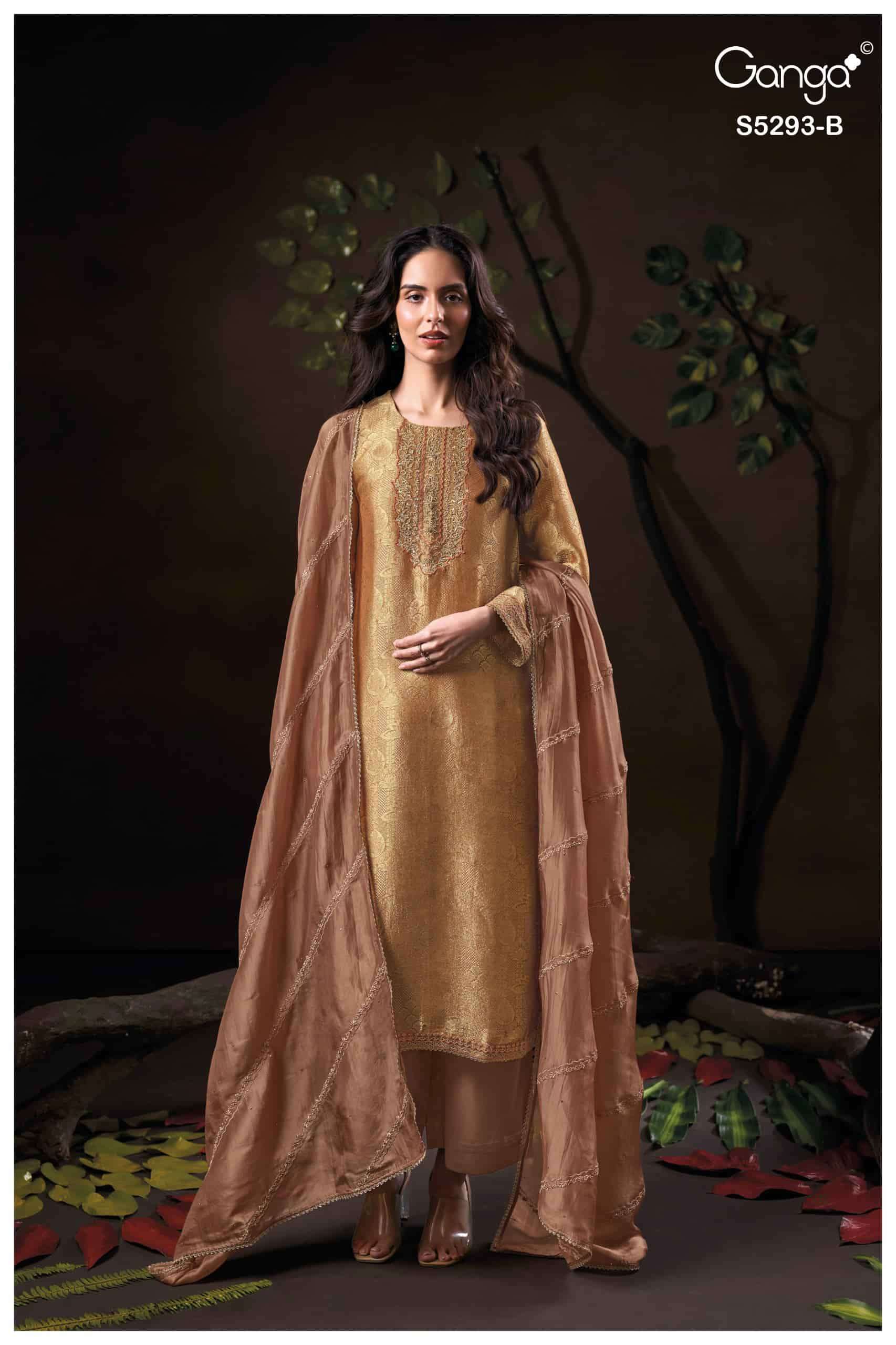 My Fashion Road Ganga Fashion Sairya Designer Jacquard Suit | 5293-B My Fashion Road Ganga Fashion Sairya Designer Jacquard Suit | 5293-B