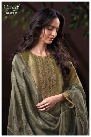 My Fashion Road Ganga Fashion Sairya Designer Jacquard Suit | 5293-A