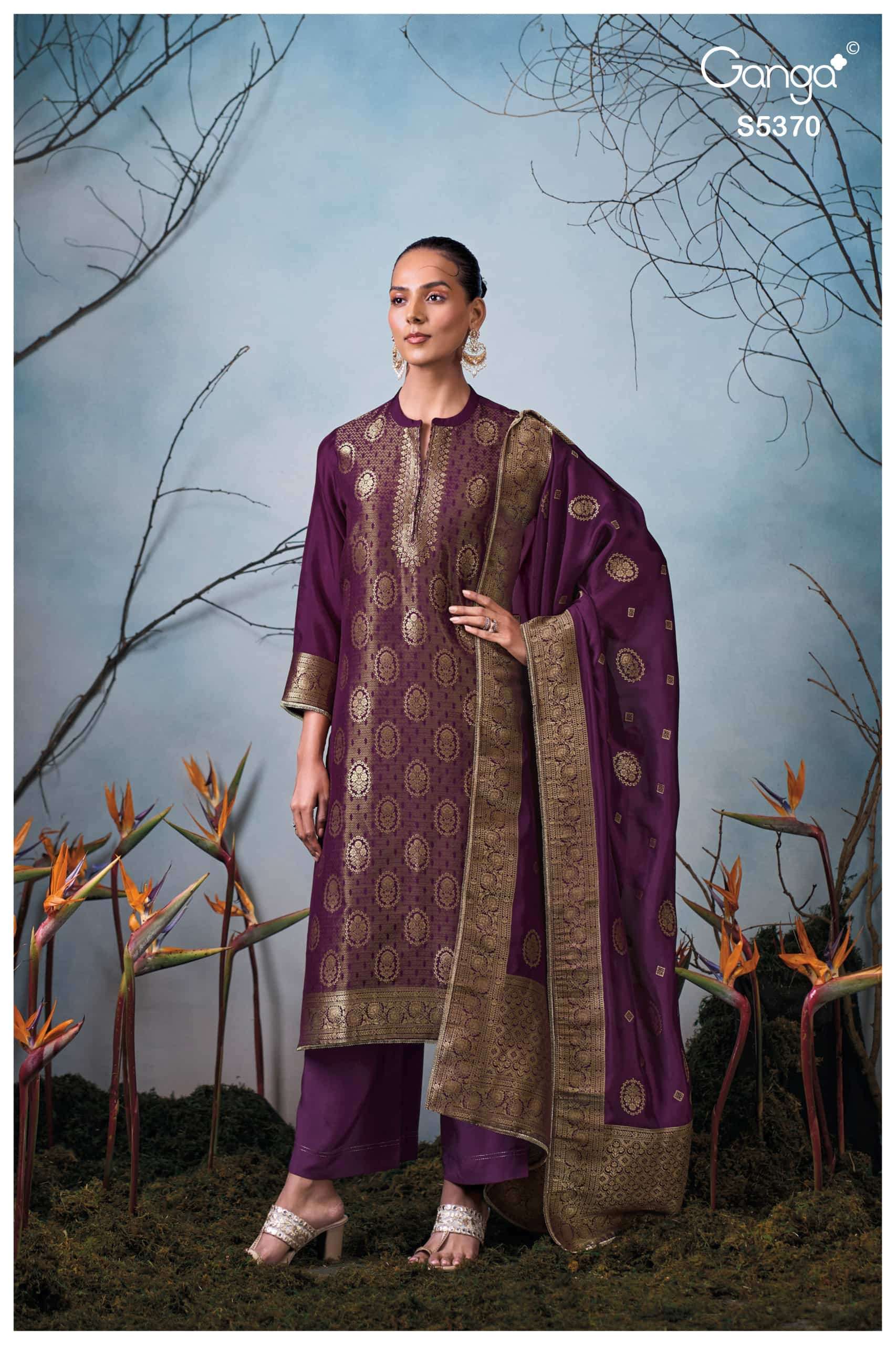 My Fashion Road Ganga Fashion Sunyara Pure Kanjivaram Silk Suit My Fashion Road Ganga Fashion Sunyara Pure Kanjivaram Silk Suit