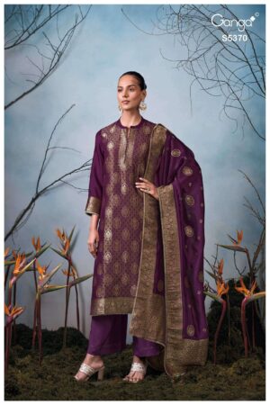 My Fashion Road Ganga Fashion Sunyara Pure Kanjivaram Silk Suit