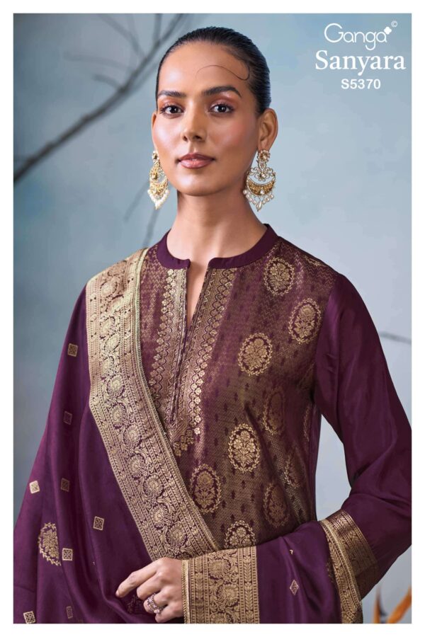 My Fashion Road Ganga Fashion Sunyara Pure Kanjivaram Silk Suit