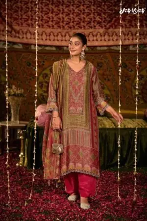 My Fashion Road Jay Vijay Saj Dhaj Ke Pure Kanjivaram Jacquard Latest Suit | 11483