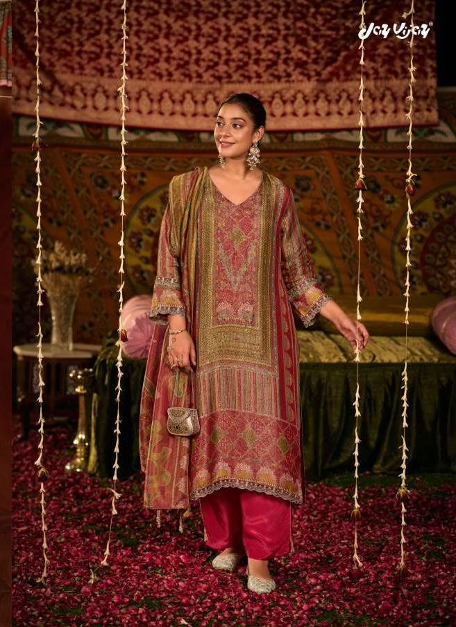 My Fashion Road Jay Vijay Saj Dhaj Ke Pure Kanjivaram Jacquard Latest Suit | 11483