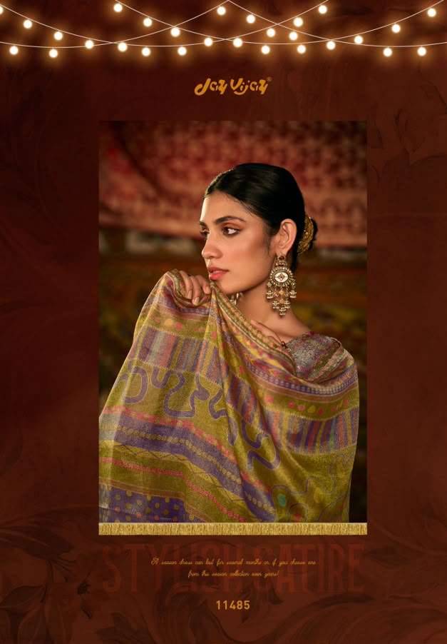 My Fashion Road Jay Vijay Saj Dhaj Ke Pure Kanjivaram Jacquard Latest Suit | 11485