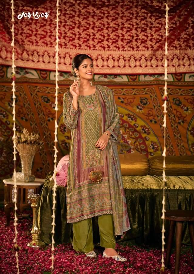 My Fashion Road Jay Vijay Saj Dhaj Ke Pure Kanjivaram Jacquard Latest Suit | 11486