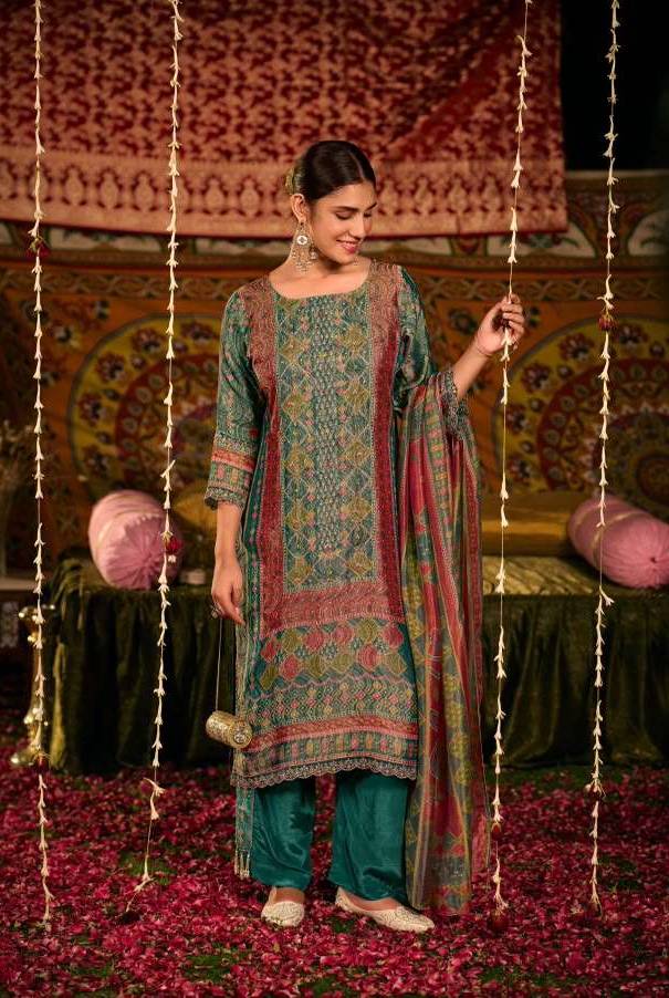 My Fashion Road Jay Vijay Saj Dhaj Ke Pure Kanjivaram Jacquard Latest Suit | 11484