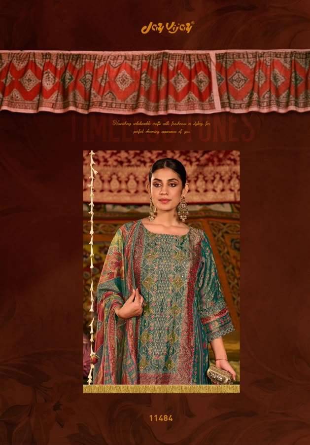 My Fashion Road Jay Vijay Saj Dhaj Ke Pure Kanjivaram Jacquard Latest Suit | 11484