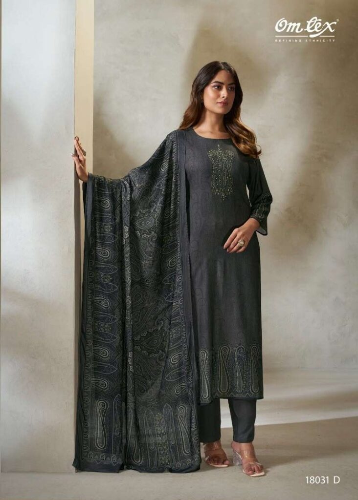 My Fashion Road Omtex Zuni Pure Pashmina Premium Wear Suit | 18031-D
